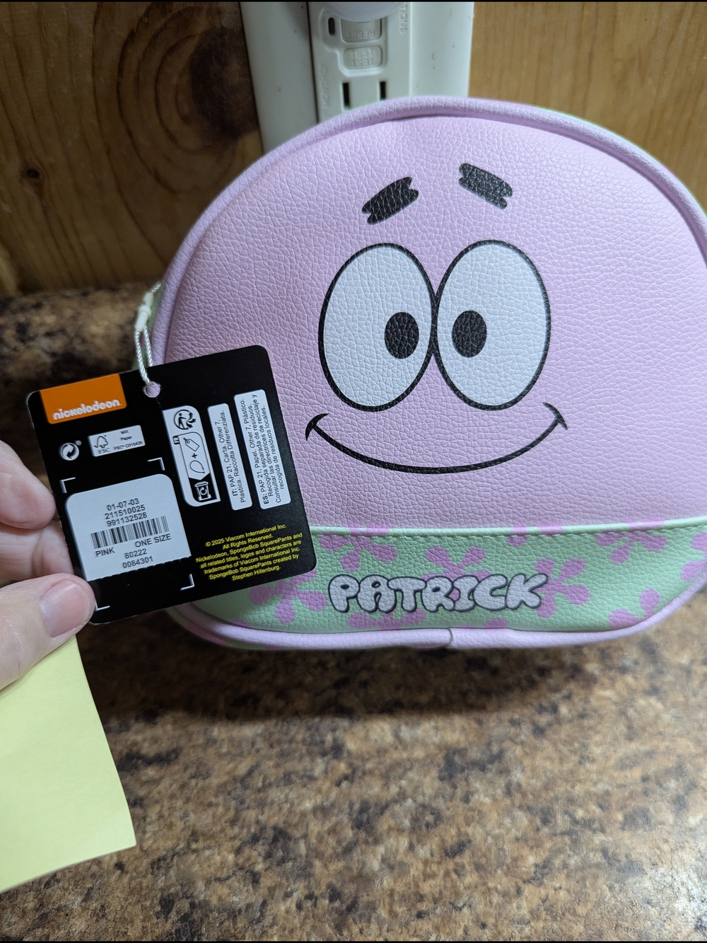 Nickelodeon Patrick Pink Kids Bag with Green Accents